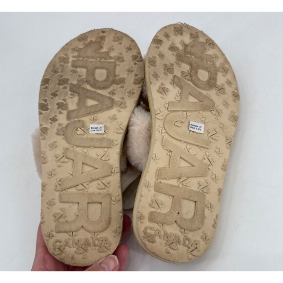 Pajar Fuzzy Slingback Womens Slippers Mara In Cream Size 37 6 6.5 - Picture 6 of 11
